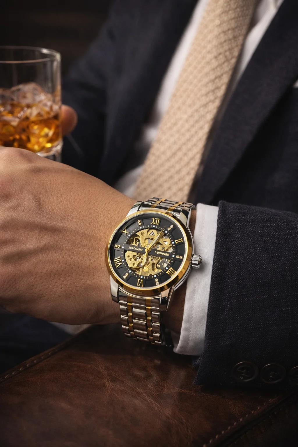 Khrist Analog Watch for Men with Revolving Gears | Precision Mechanical Series | Durable Timepiece with Elegant Design and Premium Craftsmanship image 2