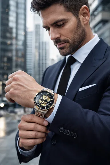 Khrist Analog Watch for Men with Revolving Gears | Precision Mechanical Series | Durable Timepiece with Elegant Design and Premium Craftsmanship thumbnail 2