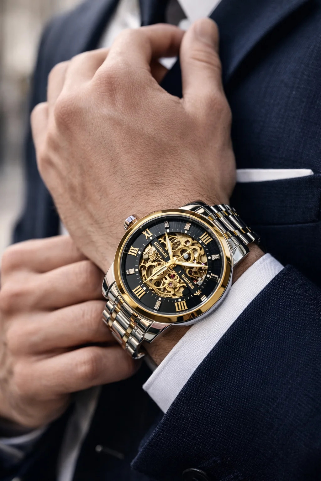 Khrist Analog Watch for Men with Revolving Gears | Precision Mechanical Series | Durable Timepiece with Elegant Design and Premium Craftsmanship image 5