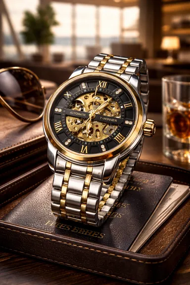 Khrist Analog Watch for Men with Revolving Gears | Precision Mechanical Series | Durable Timepiece with Elegant Design and Premium Craftsmanship thumbnail 5