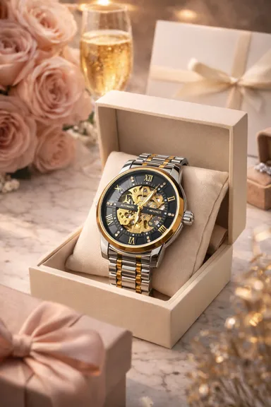 Khrist Analog Watch for Men with Revolving Gears | Precision Mechanical Series | Durable Timepiece with Elegant Design and Premium Craftsmanship thumbnail 12