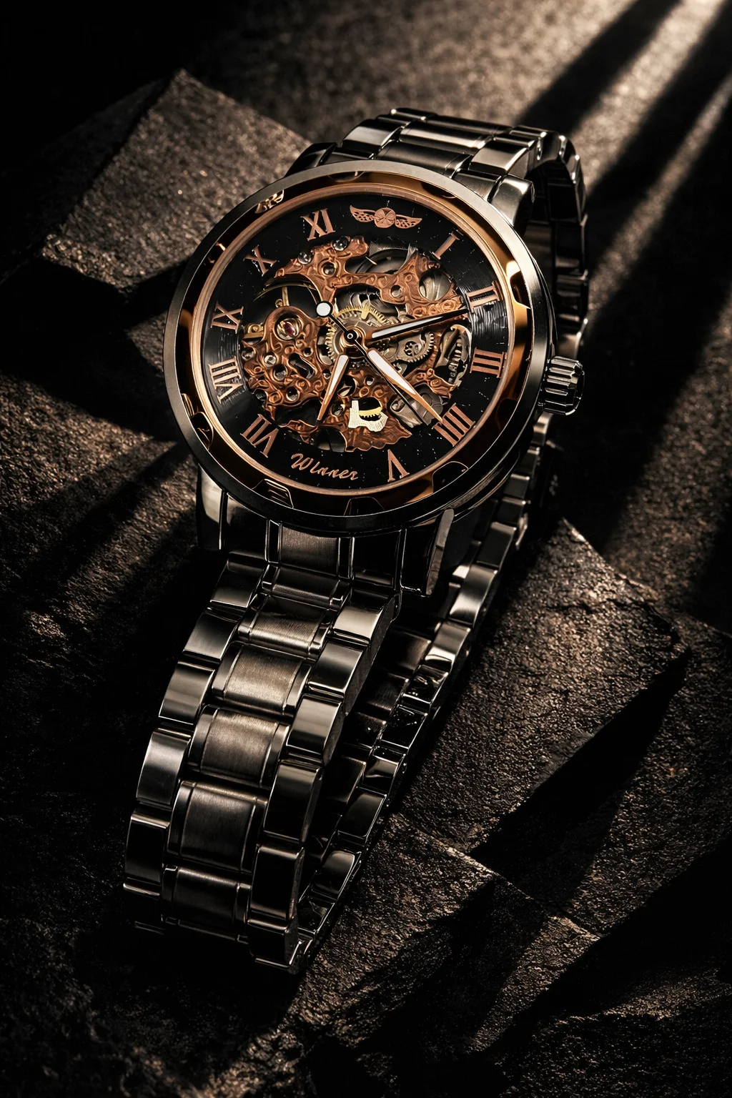 Khrist Auto Kinetics Classic Ease Analog Watch for Men | Mechanical Precision Series with Revolving Gear Design image 2