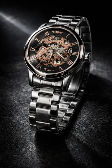 Khrist Auto Kinetics Classic Ease Analog Watch for Men | Mechanical Precision Series with Revolving Gear Design thumbnail 2