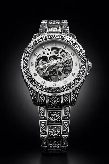 KHRIST Premium Fully Automatic Mechanical Analog Watch for Men | Exposed Working Gears Dial & Transparent Case Back | Precision Engineering, Luxury Craftsmanship & Timeless Elegance thumbnail 0