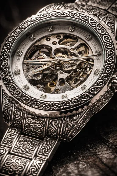 KHRIST Premium Fully Automatic Mechanical Analog Watch for Men | Exposed Working Gears Dial & Transparent Case Back | Precision Engineering, Luxury Craftsmanship & Timeless Elegance thumbnail 9