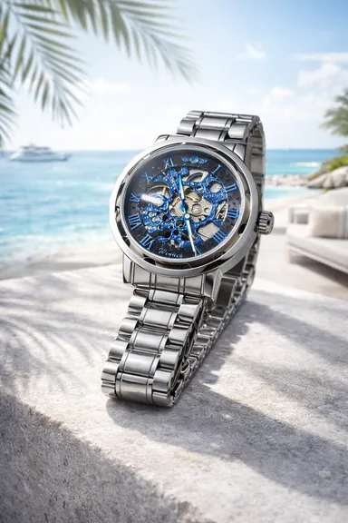 Khrist Men's Auto Kinetics Classic Mechanical Watch | Revolving Gears Analog Dial|Precision Series| Stylish and Durable Wristwatch thumbnail 7