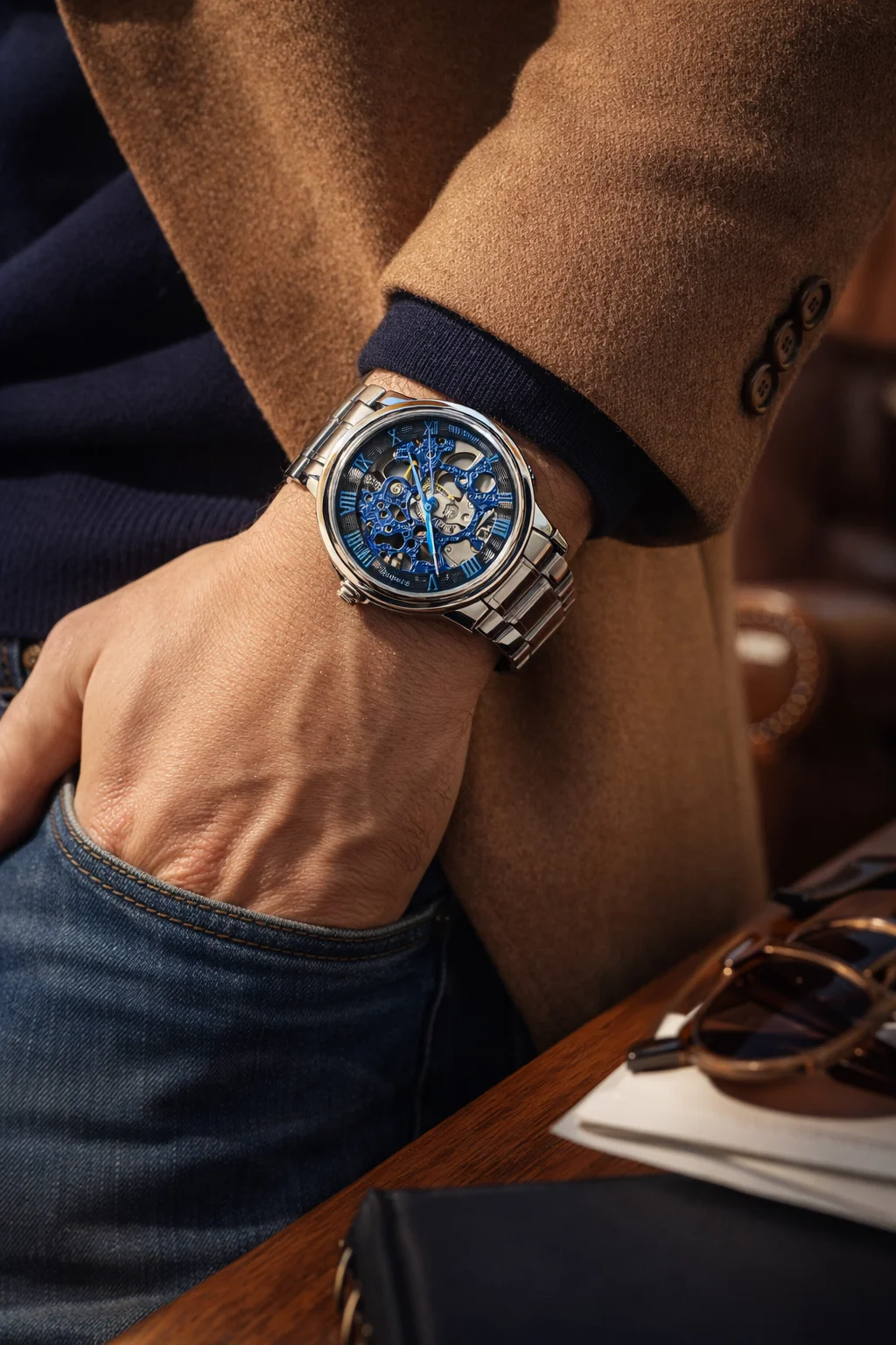 Khrist Men's Auto Kinetics Classic Mechanical Watch | Revolving Gears Analog Dial|Precision Series| Stylish and Durable Wristwatch image 11