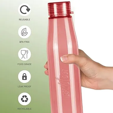 MILTON Ripple 1000 ml (946 ml) PET Water Bottle Set of 3 – BPA-Free Reusable Leak-Proof Plastic Hydration Bottles for Home, Office, Gym & Travel (color may vary) thumbnail 3