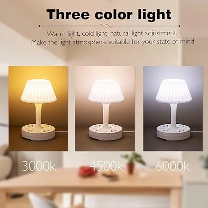 Smart Multifunction Desk Lamp with AC Outlets, USB |Type‑C Charging Ports, Eye‑Care LED Nightstand Light with Flexible Phone Holder and Extension Power Board image 3