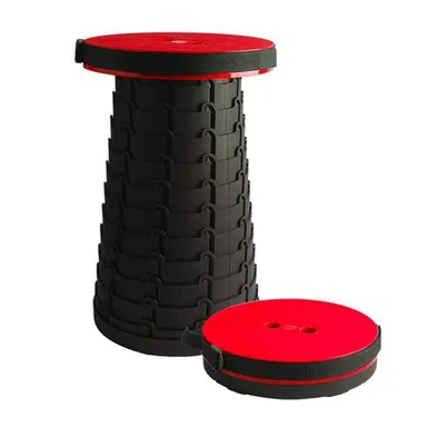 Telescopic Foldable Stool for Travel & Camping | Portable Round Seat for Outdoor, Gym, Fishing & Multipurpose Sitting |Lightweight & Sturdy thumbnail 1