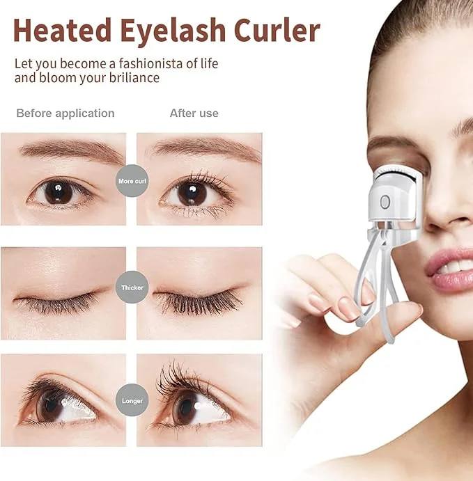 Heated Eyelash Curler | Electric Eyelash Curler for Longer, Thicker, and Curled Lashes | Fast Heating, Safe, and Portable Beauty Tool image 1