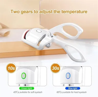 Heated Eyelash Curler | Electric Eyelash Curler for Longer, Thicker, and Curled Lashes | Fast Heating, Safe, and Portable Beauty Tool thumbnail 2