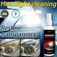 Premium Automotive Headlight Cleaner Spray 100ml | Car | Bike Headlight Lens Cleaner |Restorer | Easy DIY Headlamp Clarity |Protection, Removes Haze, Oxidation |Yellowing for Better Visibility thumbnail 2