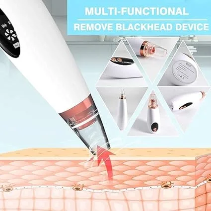CHAMPEX 1 Multi-function Blackhead Remover Electric Derma Suction Machine | USB Rechargeable Acne Pimple Vacuum Facial Cleanser Device for Nose & Skin Care image 3