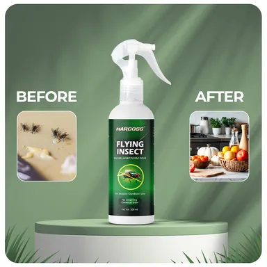 MarcosS Flying Insect Killer Spray 200 ml for Indoor Outdoor Use | Fast Action Fly Mosquito Bug Control with No Lingering Chemical Odour thumbnail 0