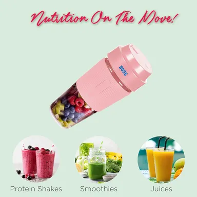 BOSS Smoothie Maker & Portable Electric USB Juice Maker Juicer Bottle Blender Mixer, Rechargeable Bottle – Compact & Travel-Friendly USB Blender thumbnail 3