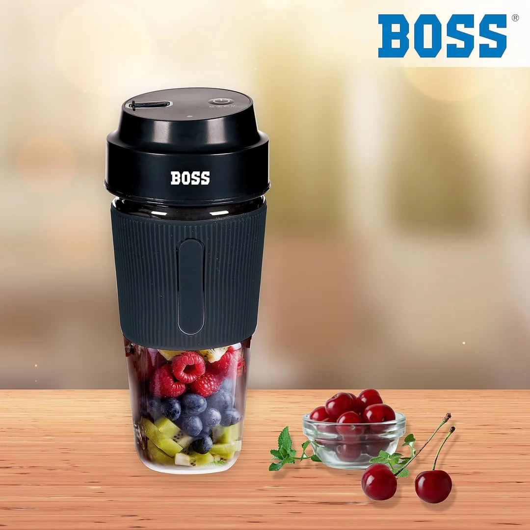 BOSS Smoothie Maker & Portable Electric USB Juice Maker Juicer Bottle Blender Mixer, Rechargeable Bottle – Compact & Travel-Friendly USB Blender image 5