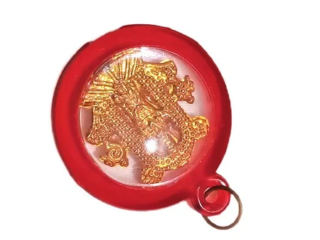 Red Guruvayoorappan Religious Locket for Men and Women Traditional Hindu Devotional Pendant for Daily Wear and Spiritual Protection image 3