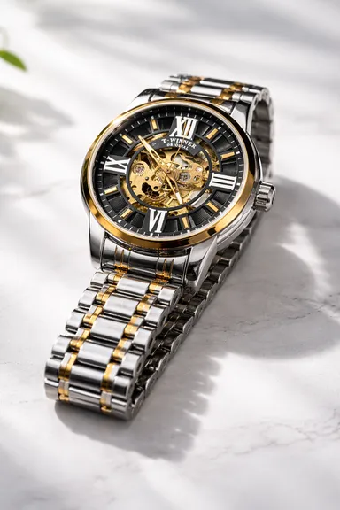 Khrist Analog Watch for Men with Revolving Gears | Precision Mechanical Series | Durable Timepiece with Elegant Design and Premium Craftsmanship thumbnail 2