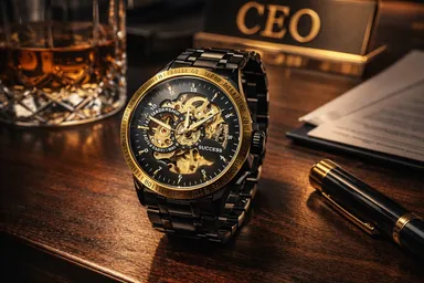 Khrist Analog Watch for Men with Revolving Gears| Precision Mechanical Series| Durable Timepiece, Elegant Design and Premium Craftsmanship thumbnail 2