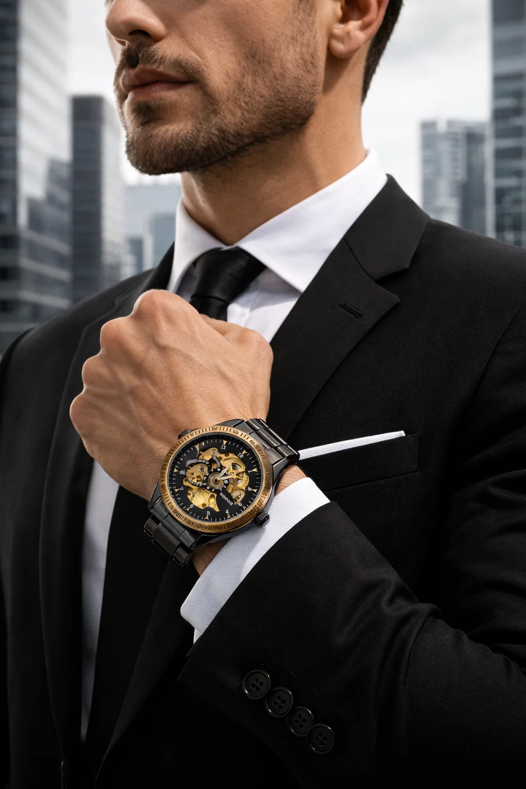 Khrist Analog Watch for Men with Revolving Gears| Precision Mechanical Series| Durable Timepiece, Elegant Design and Premium Craftsmanship image 5