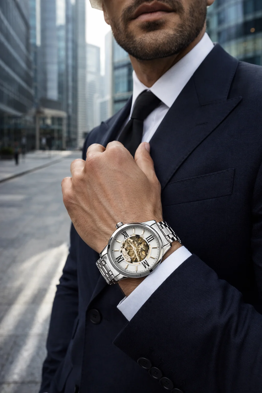 KHRIST Premium Fully Automatic Mechanical Analog Watch for Men | Exposed Working Gears Dial & Transparent Case Back | Precision Engineering, Luxury Craftsmanship & Timeless Elegance image 6