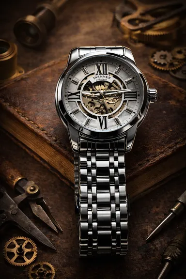 KHRIST Premium Fully Automatic Mechanical Analog Watch for Men | Exposed Working Gears Dial & Transparent Case Back | Precision Engineering, Luxury Craftsmanship & Timeless Elegance thumbnail 6
