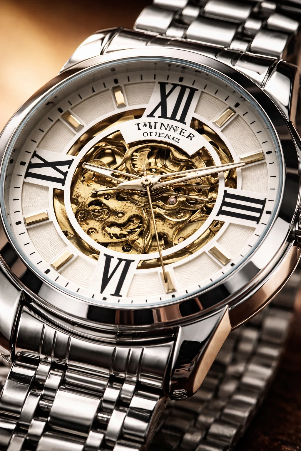 KHRIST Premium Fully Automatic Mechanical Analog Watch for Men | Exposed Working Gears Dial & Transparent Case Back | Precision Engineering, Luxury Craftsmanship & Timeless Elegance image 9