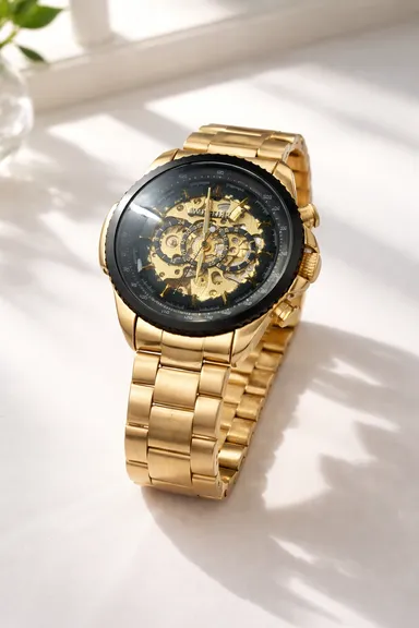 Khrist  Auto Kinetics Classic Ease: Timepiece Portfolio Inside Revolving Gears Analog Watch For Men Precision Series: Elevate Your Timekeeping Experience with Mechanical Excellence thumbnail 1