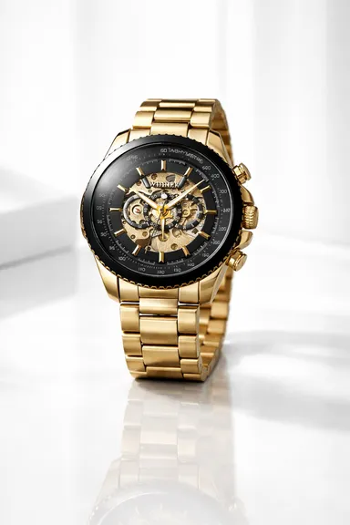 Khrist  Auto Kinetics Classic Ease: Timepiece Portfolio Inside Revolving Gears Analog Watch For Men Precision Series: Elevate Your Timekeeping Experience with Mechanical Excellence thumbnail 3