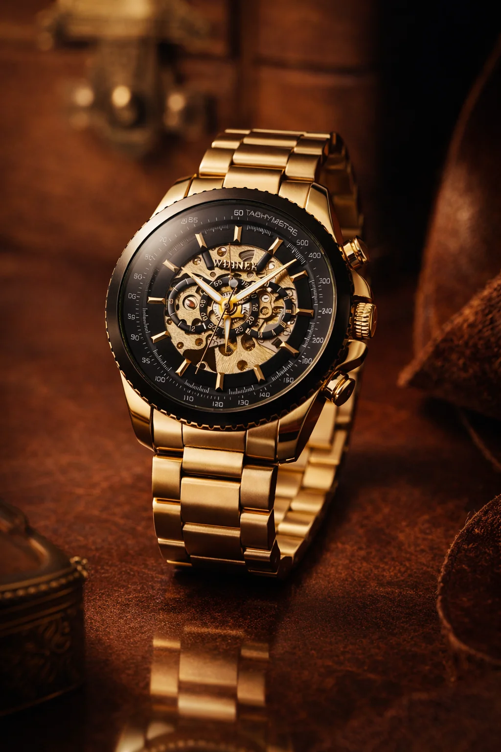 Khrist Auto Kinetics Classic Ease: Timepiece Portfolio Inside Revolving Gears Analog Watch For Men Precision Series: Elevate Your Timekeeping Experience with Mechanical Excellence image 6