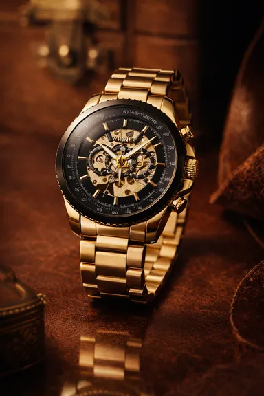 Khrist  Auto Kinetics Classic Ease: Timepiece Portfolio Inside Revolving Gears Analog Watch For Men Precision Series: Elevate Your Timekeeping Experience with Mechanical Excellence thumbnail 5
