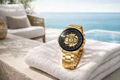 Khrist  Auto Kinetics Classic Ease: Timepiece Portfolio Inside Revolving Gears Analog Watch For Men Precision Series: Elevate Your Timekeeping Experience with Mechanical Excellence thumbnail 0