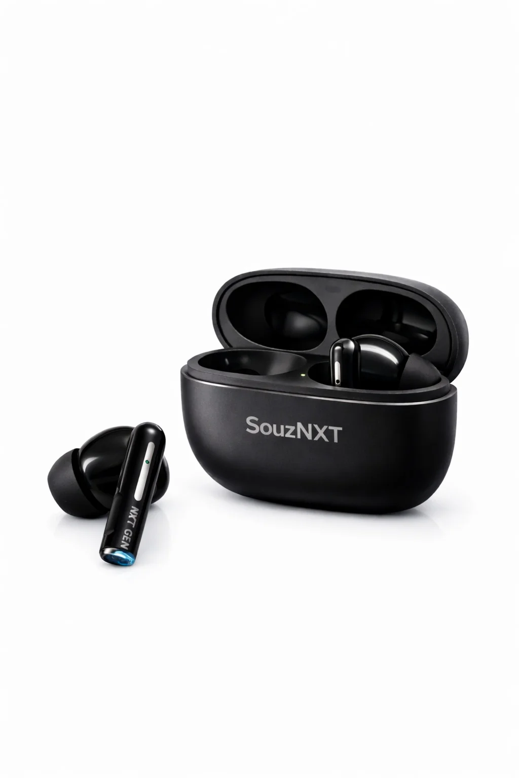 SouzNXT Bolt True Wireless Earbuds with 46H Playtime| Deep Bass, ENC Clear Calling, Type-C Fast Charging, Bluetooth 5.4| Sweatproof Stereo Earphones for Gaming, Music, and Calls image 1