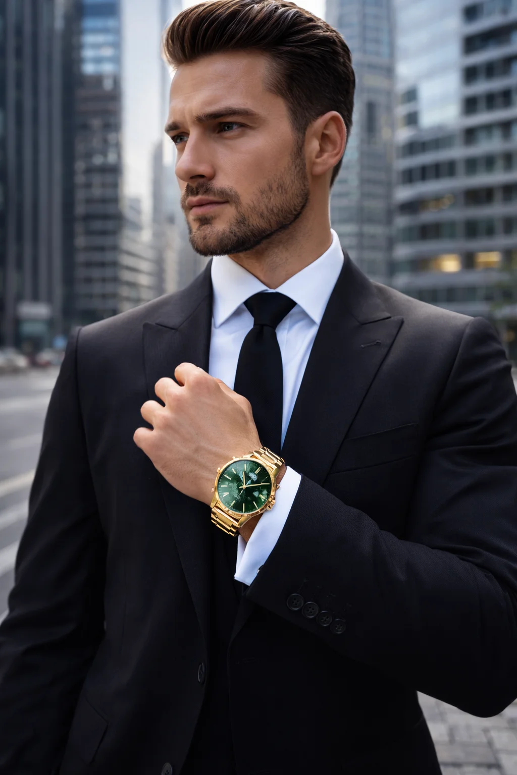 OLMECA Premium Dual-Tone Fully Automatic Chronograph Watch with Fully Working Three-Eye Dial & Date Display image 4