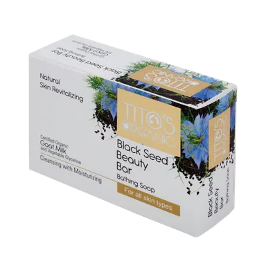 Tito’s Organic Goat Milk Black Seed Beauty Bar Soap for Deep Hydration, Antioxidant Skin Protection, Gentle Cleansing & Radiant Glow  100g Natural Moisturising Bathing Bar with Black Seed Oil & Goat Milk thumbnail 2