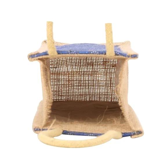 Fabric Jute Water Bottle Bag With Handles – Pack Of 2 | Reusable Eco Friendly Jute Bottle Carrier Bag For 1L 1.5L 2L Bottles | Blue Red Stylish Durable Gift Bag India image 5