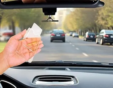 Clear FASTag Holder for Car Windshield with Strong Adhesive | Universal Toll Card Mount for Cars & SUVs | Easy Stick RFID Tag Holder thumbnail 1