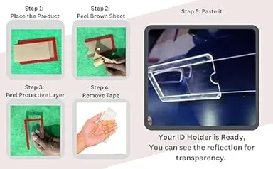 Clear FASTag Holder for Car Windshield with Strong Adhesive | Universal Toll Card Mount for Cars & SUVs | Easy Stick RFID Tag Holder thumbnail 3