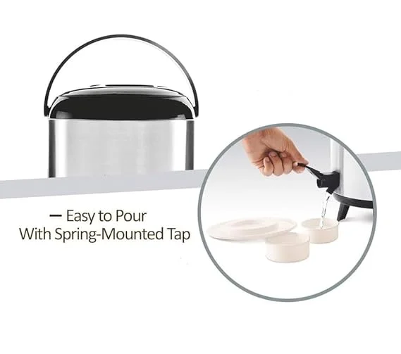 Fclues Universal Push Tap Replacement for Milton Stellar Thermosteel Water Jug 3L 4L 5L 6L 8L 10L | Leak‑Proof Durable Black Plastic Spigot Faucet for Hot Cold Insulated Jugs image 5