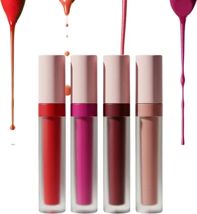 Vagons Long Stay Red Edition Liquid Lipsticks Set of 4 – Long Lasting Matte Red Shades, Smudge‑Proof Waterproof Lip Colour Pack for Women Beauty Makeup India thumbnail 0