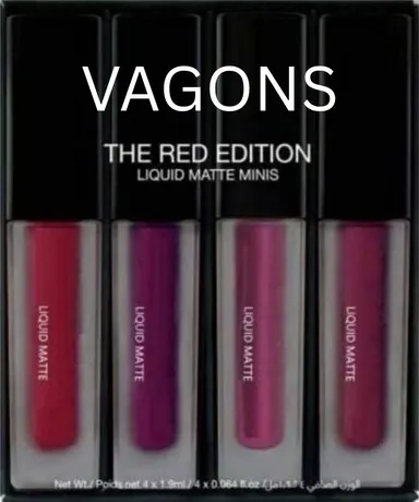 Vagons Red Edition Party Wear Lipstick 4pc Gift Set 30 ml | Long Lasting Matte Red Lip Colour Pack, Waterproof Lipstick Gift Combo for Women India thumbnail 0