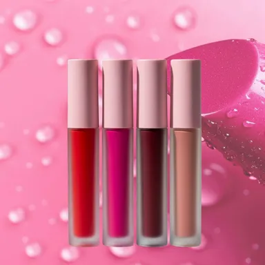 Vagons Red Edition Party Collection 4pc Lipstick Set Red Matte Long Lasting Liquid Lipstick Combo Pack 30 ml Vibrant Red Shades Everyday Party Bridal Makeup thumbnail 0