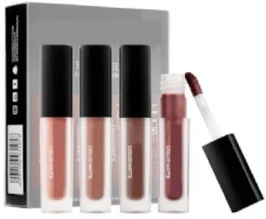 Four-Pack Nude Edition Liquid Lipstick |Lip Gloss Combo Set – Long Lasting Waterproof Smudge Proof Matte Finish Nude Shades for Women Daily Wear Party Makeup Gift Set thumbnail 0