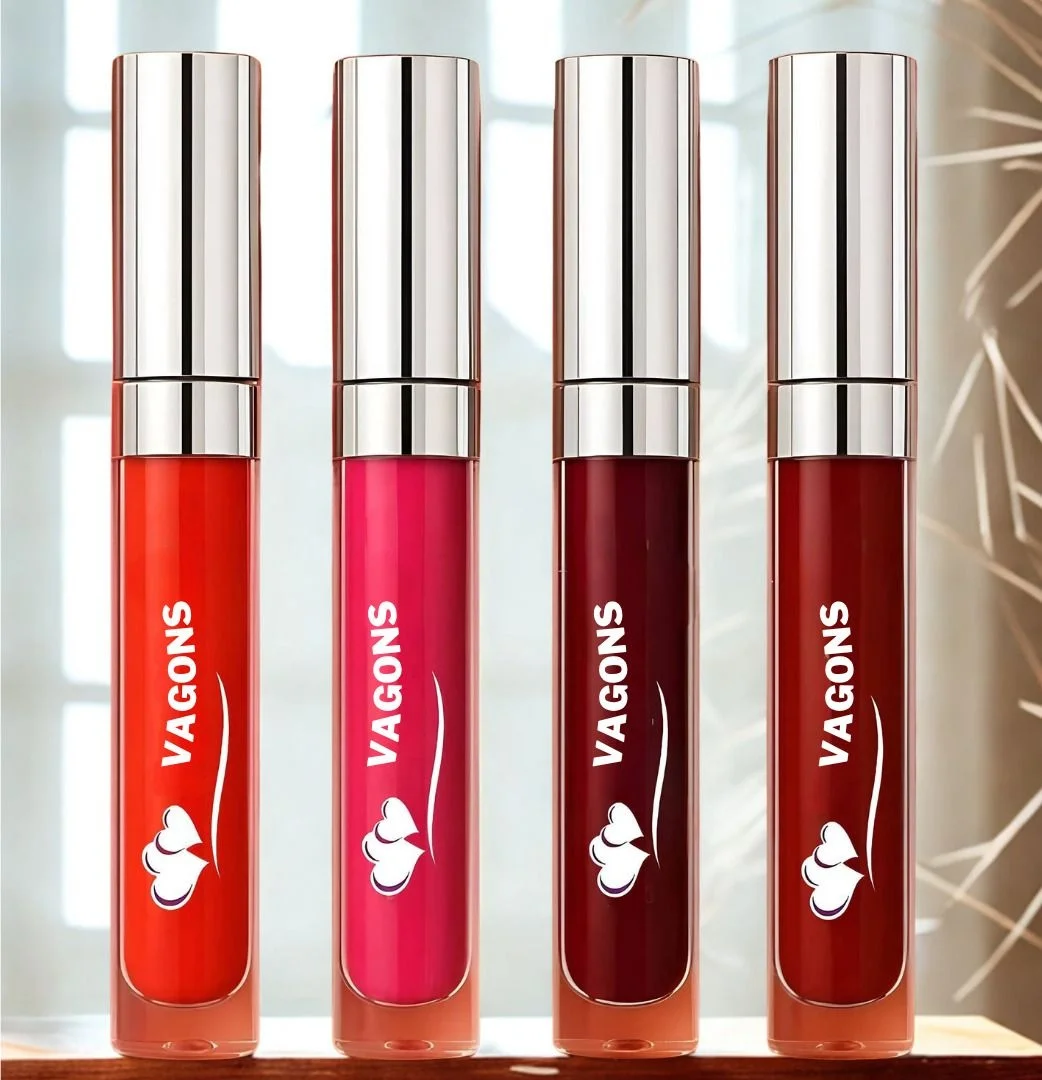 Smooth Finish Red Waterproof Liquid Lipstick Set for Women | 4 Long-Lasting Smudge-Proof Red Lip Colours for Party, Bridal & Daily Wear image 1