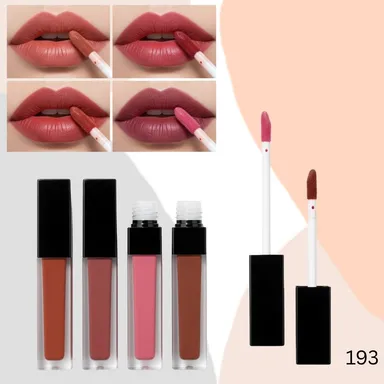 Waterproof Liquid Lipstick Set 4 Nude Hues Long Lasting Matte Liquid Lip Colour Combo Pack for Women Non-Transfer Smudge-Proof Everyday Wear Makeup thumbnail 0