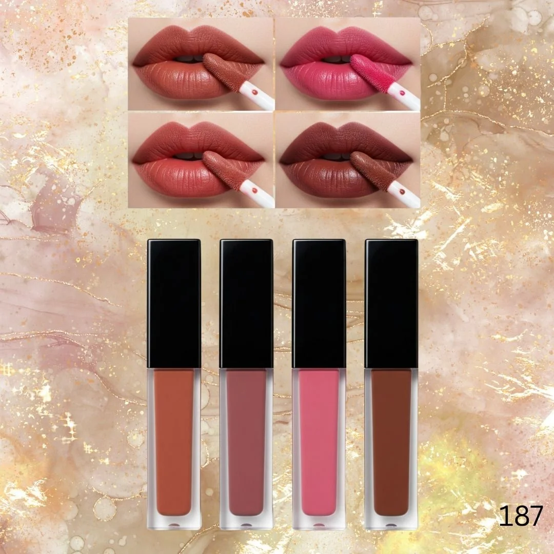 Nude Liquid Lipstick Kit for Women | Waterproof Long-Lasting Matte Lip Colour Set Smudge Proof Transfer Proof for Party Bridal Daily Wear image 1