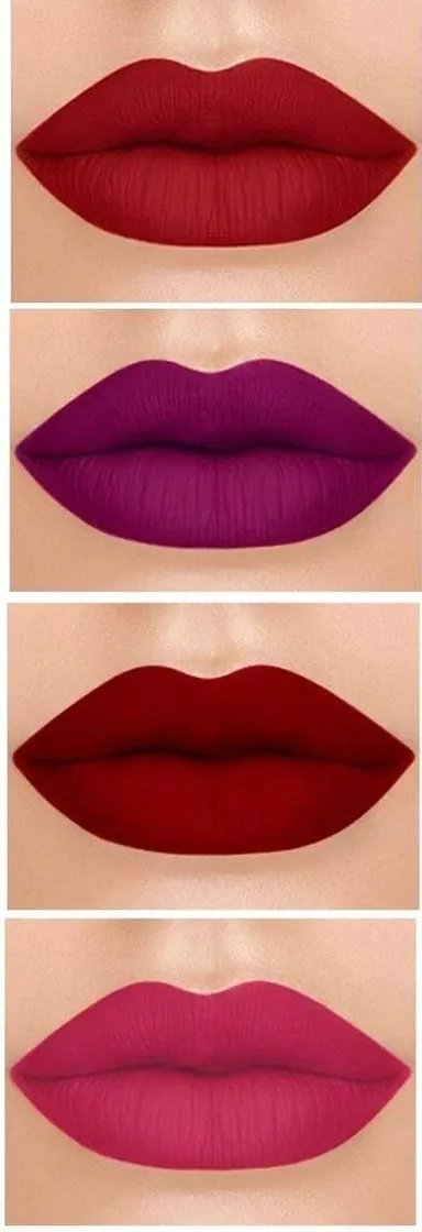 Fiery Collection 4-Piece Waterproof Liquid Lipstick Set for Women | Long-Lasting Smudge-Proof Matte Red Shades for Indian Skin Tones thumbnail 1