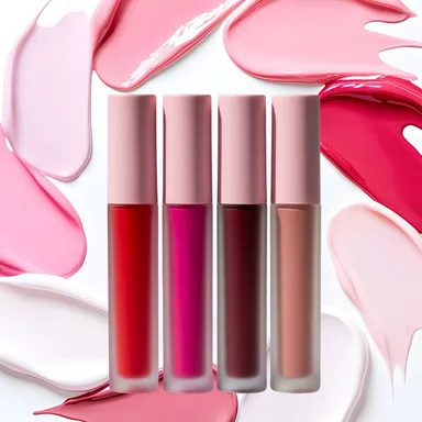 Lacquer Red Edition Waterproof Liquid Lipstick Set of 4 |Matte Finish Long Lasting Bold Red Shades for Party Wedding & Festive Makeup thumbnail 0