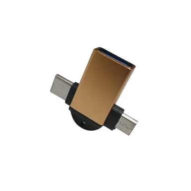  Hizaon 2-in-1 OTG Adapter Type-C & Micro USB to USB Female, Metal OTG Converter for Android Smartphones, Pen Drive, Keyboard & Mouse thumbnail 1